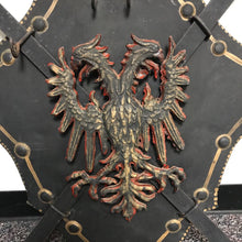 Load image into Gallery viewer, Double Eagle &amp; Swords Wall-Hanging Coat of Arms Plaque (~30x25)
