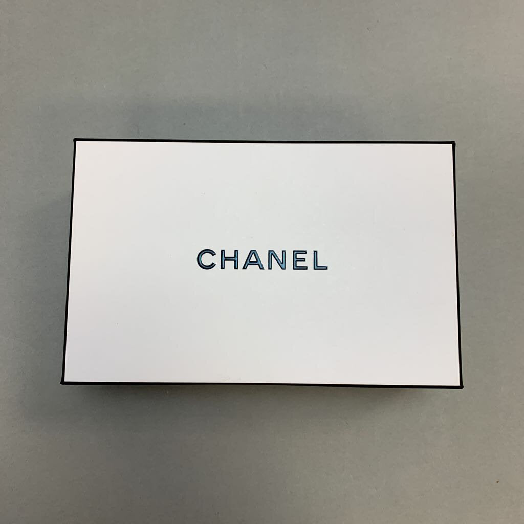 Chanel Signature Logo White w/ Black Trim Gift Box (Empty) (3x9x6