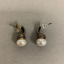 Load image into Gallery viewer, Sterling Pearl 14K Gold Accent Earrings
