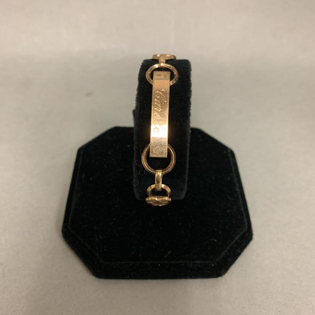 Vintage Gold Filled Lamode Etched ID Bracelet (6.75
