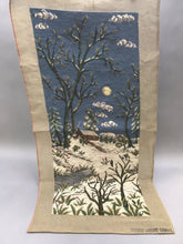 Load image into Gallery viewer, Vintage Needlepoint Winter Scene (34x17&quot;)
