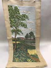 Load image into Gallery viewer, Vintage Needlepoint Garden Scene (34x17&quot;)
