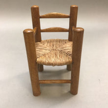 Load image into Gallery viewer, Wood &amp; Wicker Doll Chair (6&quot;)
