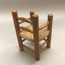 Load image into Gallery viewer, Wood &amp; Wicker Doll Chair (6&quot;)
