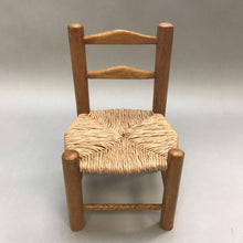 Load image into Gallery viewer, Wood &amp; Wicker Doll Chair (9&quot;)
