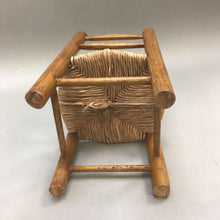 Load image into Gallery viewer, Wood &amp; Wicker Doll Chair (9&quot;)
