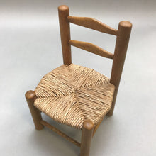 Load image into Gallery viewer, Wood &amp; Wicker Doll Chair (9&quot;)
