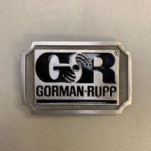 Load image into Gallery viewer, GR Gorman-Rupp Pewter Belt Buckle (3&quot; x 2&quot;)
