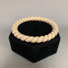 Load image into Gallery viewer, Vintage Ivory Resin 14K Gold Wire Wrapped Bangle Bracelet (2.5&quot;)
