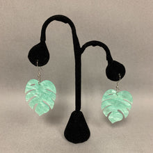 Load image into Gallery viewer, Mooncalf Handmade Resin Monstera Leaf Earrings
