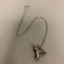 Load image into Gallery viewer, Pewter Hummingbird Pendant on 18&quot; Chain
