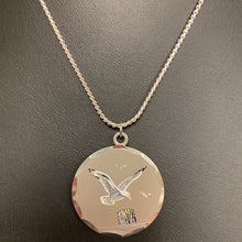 Load image into Gallery viewer, Vintage Blackinton Pewter Etched Hummingbird Pendant on 18&quot; Chain
