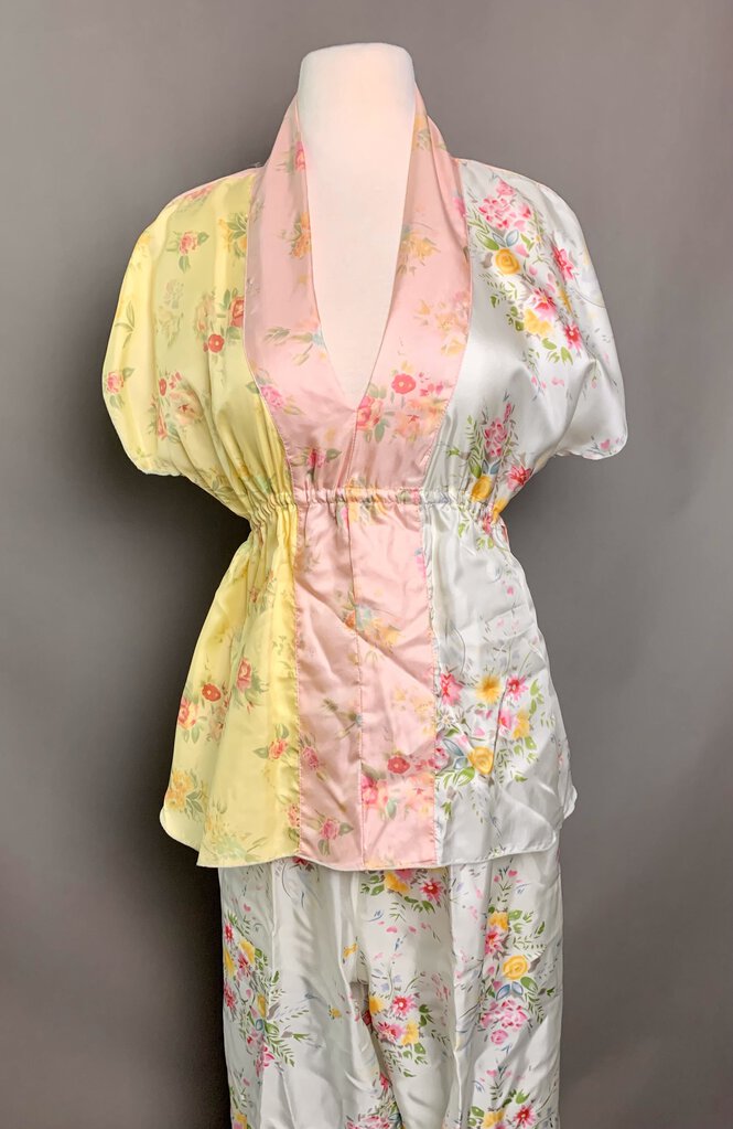 Kiyomi Silk Floral Pajama Set (sz M)