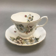Load image into Gallery viewer, Royal Albert Tea Cup/Saucer-Blue/White Flowers- England Crown China-Black Stamp
