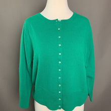 Load image into Gallery viewer, Pure Collection Green Cashmere Cardigan Sweater (sz 14/16)
