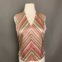 Load image into Gallery viewer, Talbots Striped Silk Sleeveless Top (sz 10)
