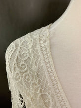 Load image into Gallery viewer, Velvet Cream Lace Ribbon Belt Dress As-Is (sz S)

