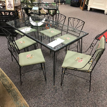 Load image into Gallery viewer, Rothfuss Metal / Glass Table (29x60x32) w/ 6 Chairs
