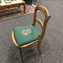 Load image into Gallery viewer, Wood Chair w/ Embroidered Seat (33x17x17)
