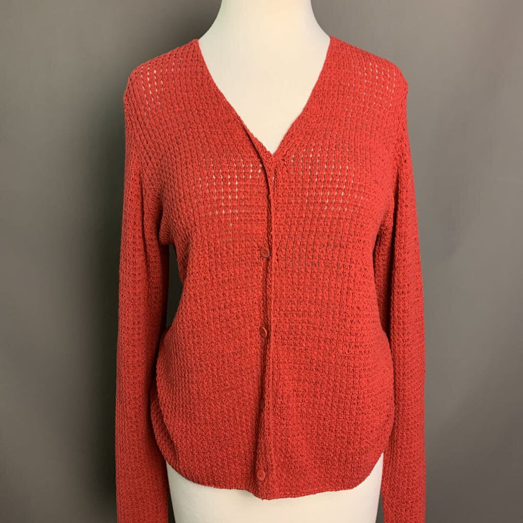 Eileen Fisher Red Crochet Cardigan NWT (sz PM)