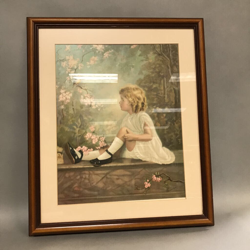 Florence Lindsey Framed Print of Girl (27x23)