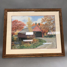 Load image into Gallery viewer, Coca-Cola Covered Bridge Framed Print (18x22)
