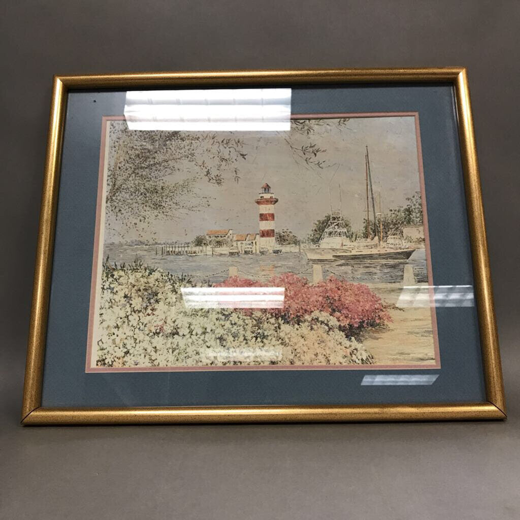 Framed Lighthouse Print (17x21)