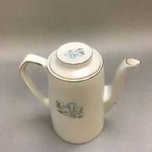 Load image into Gallery viewer, Alfred Meakin Go-White Ironstone Coffeepot Ducks Marshland (7&quot;)
