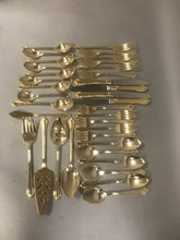 Load image into Gallery viewer, Set of 35 Gold Finish Rogers Bros. Flatware 4 Place Setting Plus Extra
