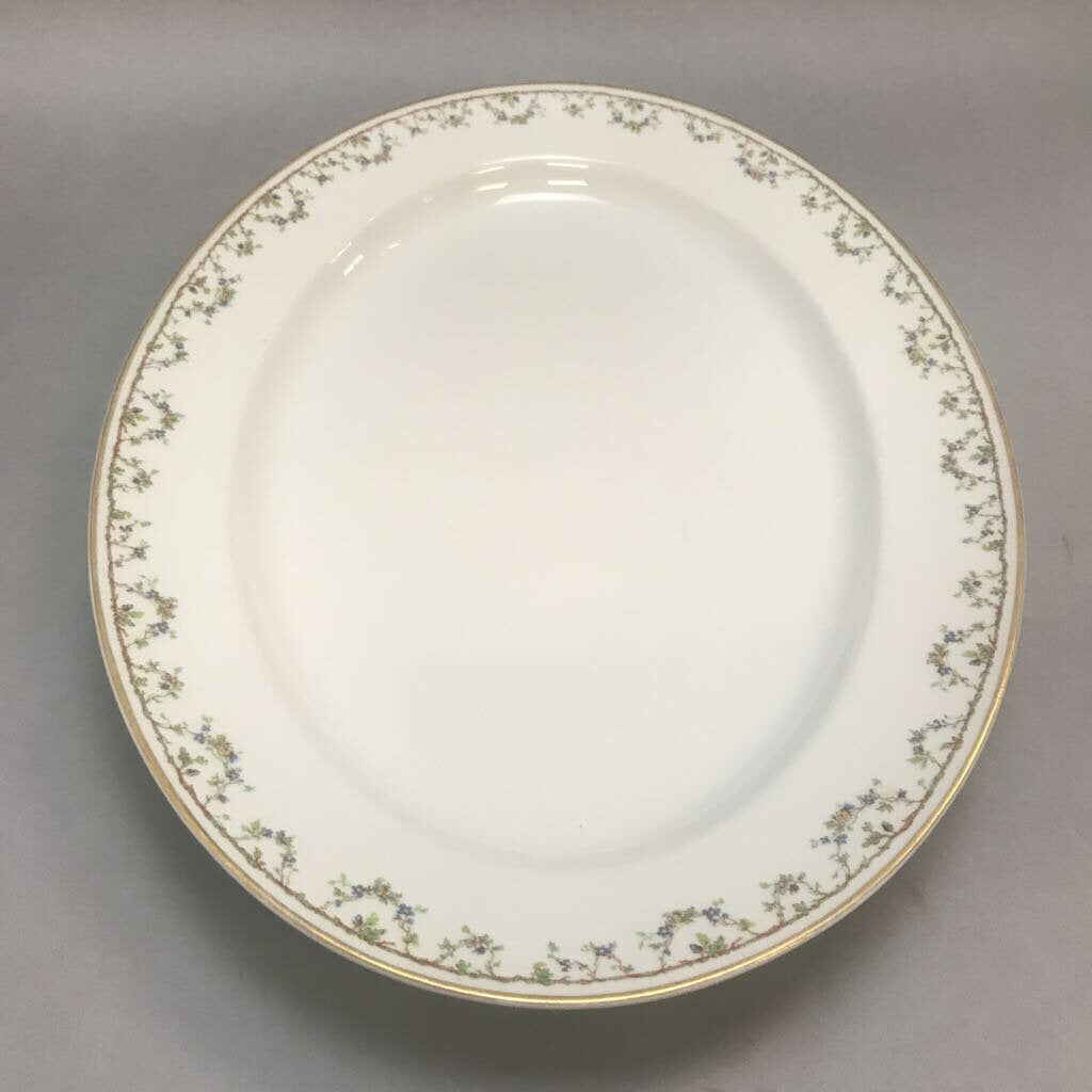 Oval PLATTER/French antique/serving dish signed Sazerat LIMOGES/white cheapest PORCELAIN with flowers pattern/19th C. tableware with refined decor