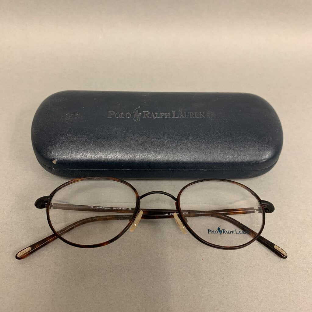 Ralph Lauren Black Metal & Tortoise Eyeglasses with Clear Lenses