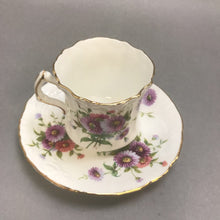 Load image into Gallery viewer, Hammersley Tea Cup and Saucer Pink &amp; Lavender Purple Daisies
