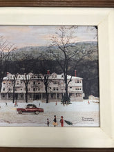 Load image into Gallery viewer, Norman Rockwell Framed Canvas Print &quot;Main Street Stockbridge&quot; (11x32)

