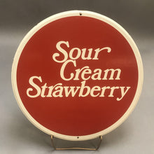 Load image into Gallery viewer, Vintage &quot;Poppin Fresh Pies&quot; Round Store Sign Sour Cream Strawberry (14&quot;)
