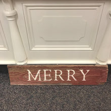Load image into Gallery viewer, Rustic Barn Wood Sign / Merry (40&quot; x 9&quot;)
