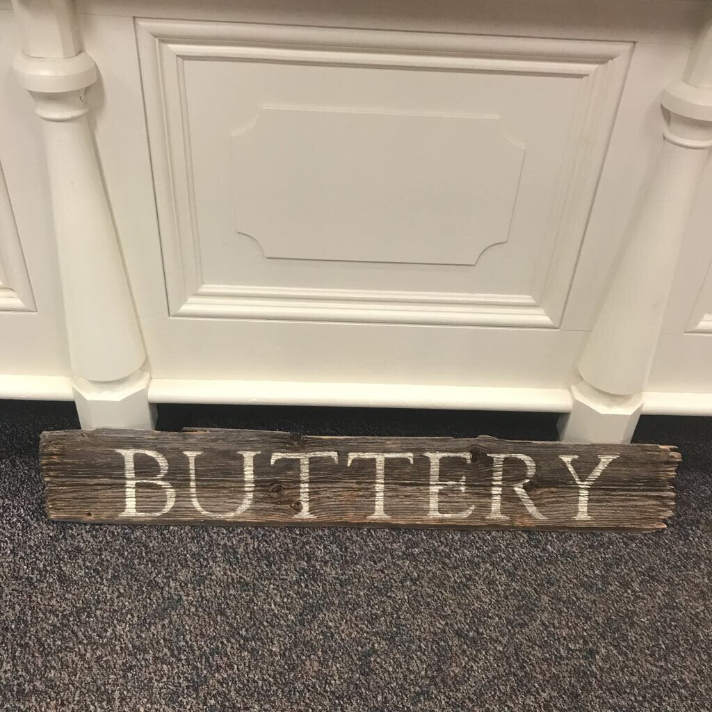 Rustic Wood Sign / Buttery (43