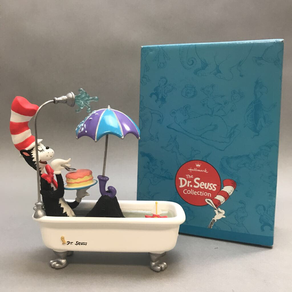 2001 Hallmark Dr Seuss Cat In The Tub Cat in Hat Resin Figure 1st Edt #4641 (7