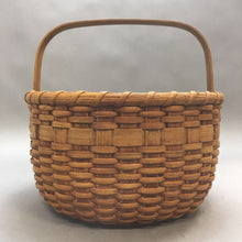 Load image into Gallery viewer, Vintage Round Double Bottom Wicker Basket with Bentwood Handle (11&quot;)
