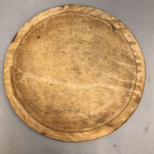 Load image into Gallery viewer, Antique Solid Wood Primitive Bread Cutting Board Carved 12&quot; Round &quot;Waste Not Want Not&quot; (11.5&quot;)
