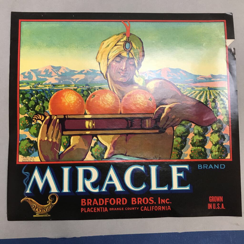 Vintage Miracle Brand Crate Label (10x11)