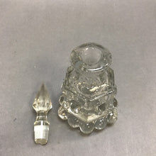 Load image into Gallery viewer, Vintage LE Smith Beaded Medallion Clear Glass Perfume Bottle (3.5&quot;)

