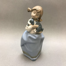 Load image into Gallery viewer, Lladro Nao Figurine - Girl w/ Puppy Dog (~7.5&quot;)
