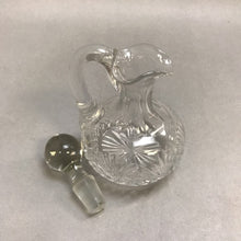 Load image into Gallery viewer, Vintage Cruet Crystal Glass Oil &amp; Vinegar with Stopper (4&quot;)
