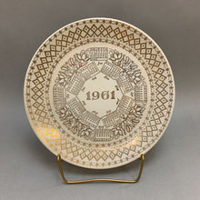Load image into Gallery viewer, Vintage 1960 Calendar Gold Trim Decorative Plate (10&quot;)

