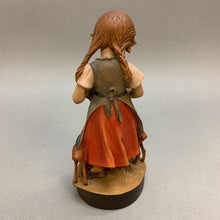 Load image into Gallery viewer, Dolfi Hand Painted Carved Wood Girl Figure (6&quot;)
