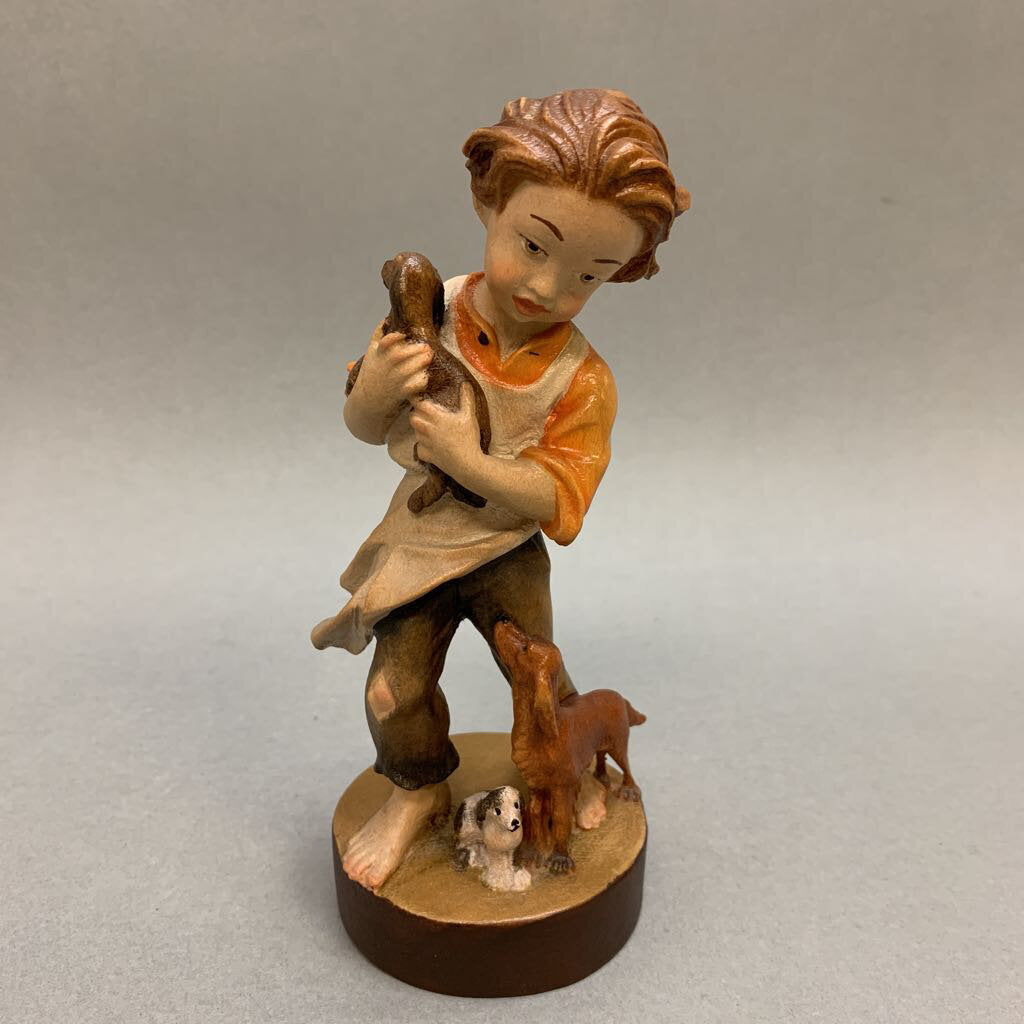 Dolfi Hand Painted Carved Wood Boy Figure (6