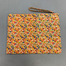 Load image into Gallery viewer, Shiseido x Tory Burch Orange Floral Zip Bag (8x10&quot;)
