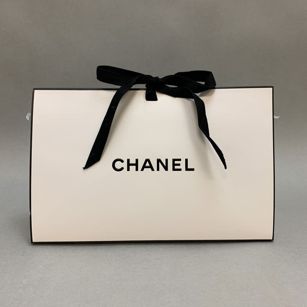 Chanel Logo White Gift Box w/ Ribbon Closure (Empty) (6x9x3