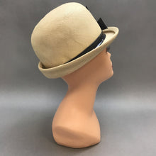 Load image into Gallery viewer, Vintage Belmar Straw Patent Ribbon Trim Derby Hat
