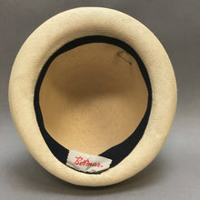 Load image into Gallery viewer, Vintage Belmar Straw Patent Ribbon Trim Derby Hat
